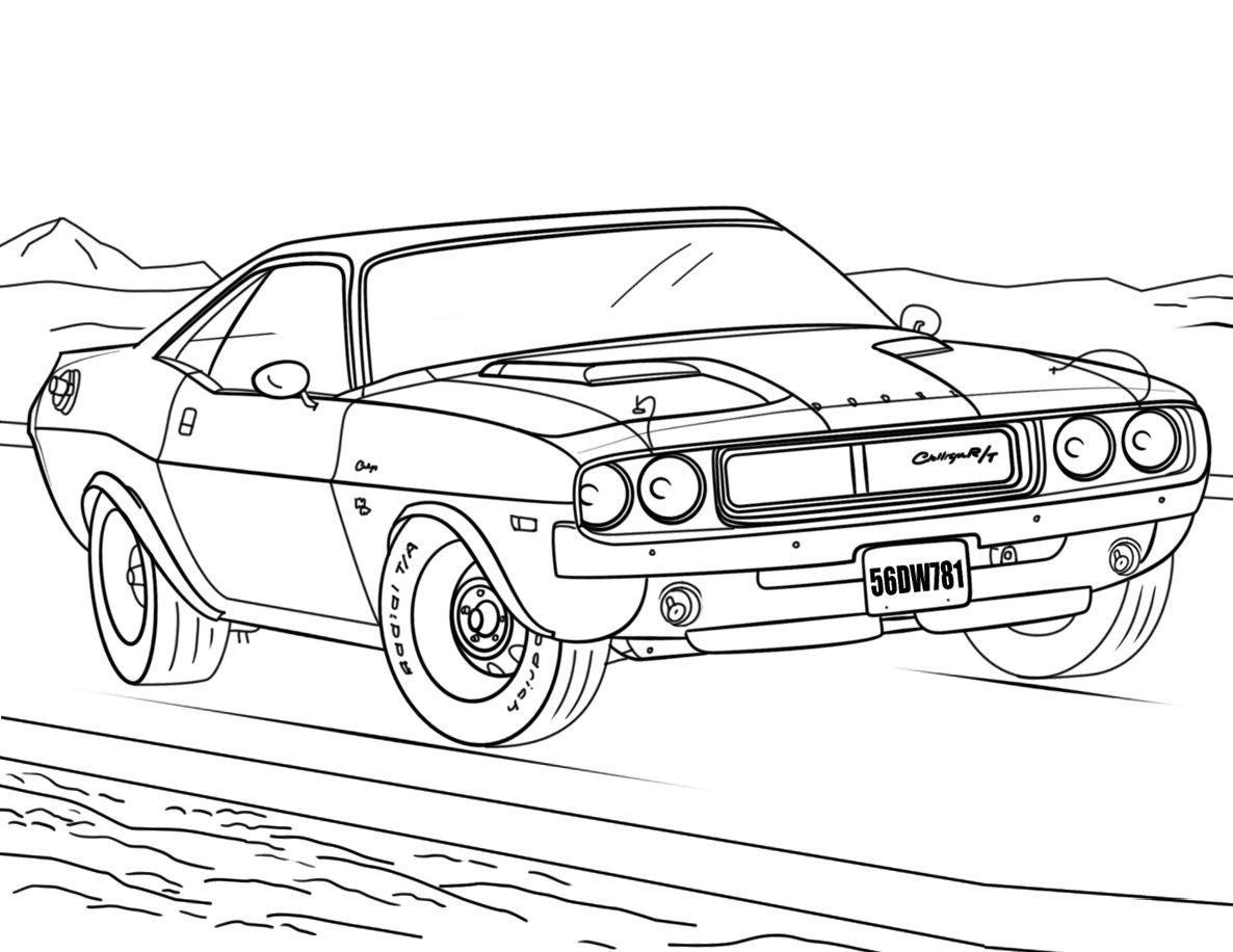 Mopar coloring book cars coloring pages dodge charger coloring pages