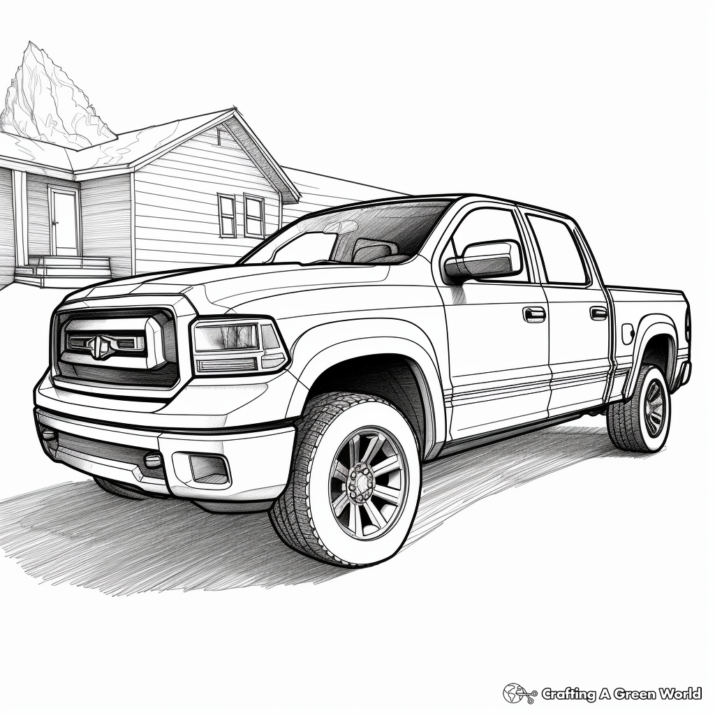 Pickup truck coloring pages