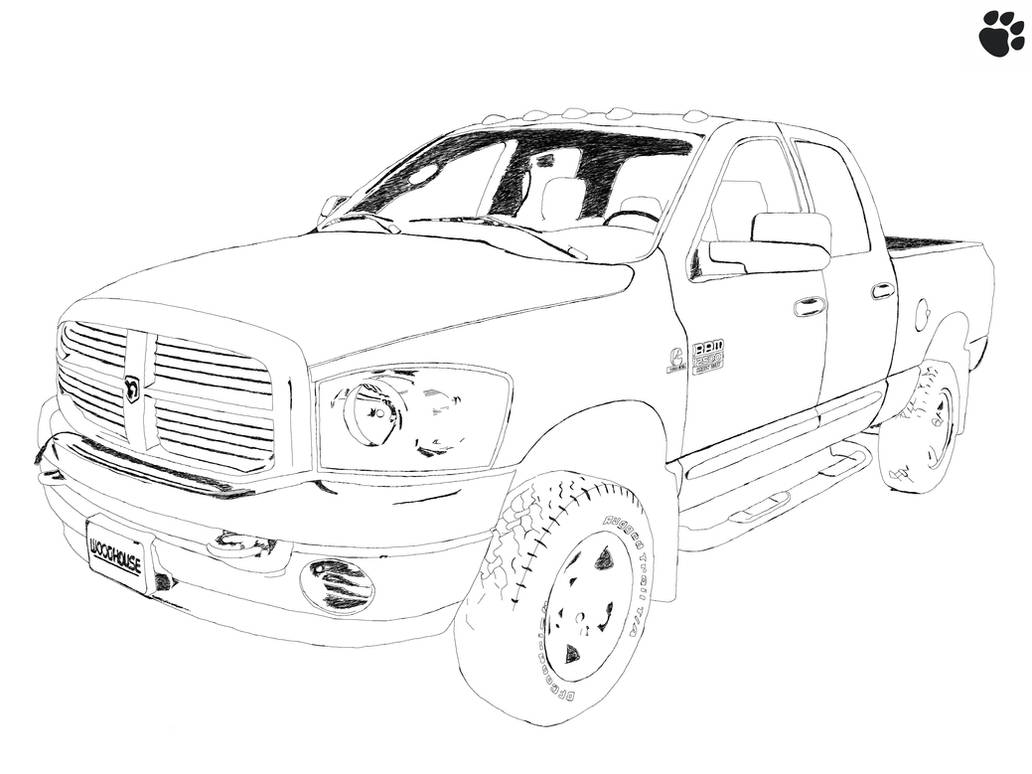 Dodge ram heavy duty sketch by tehpawsd on