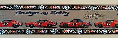 Classic nascar champ richard petty w dodge charger wallpaper border