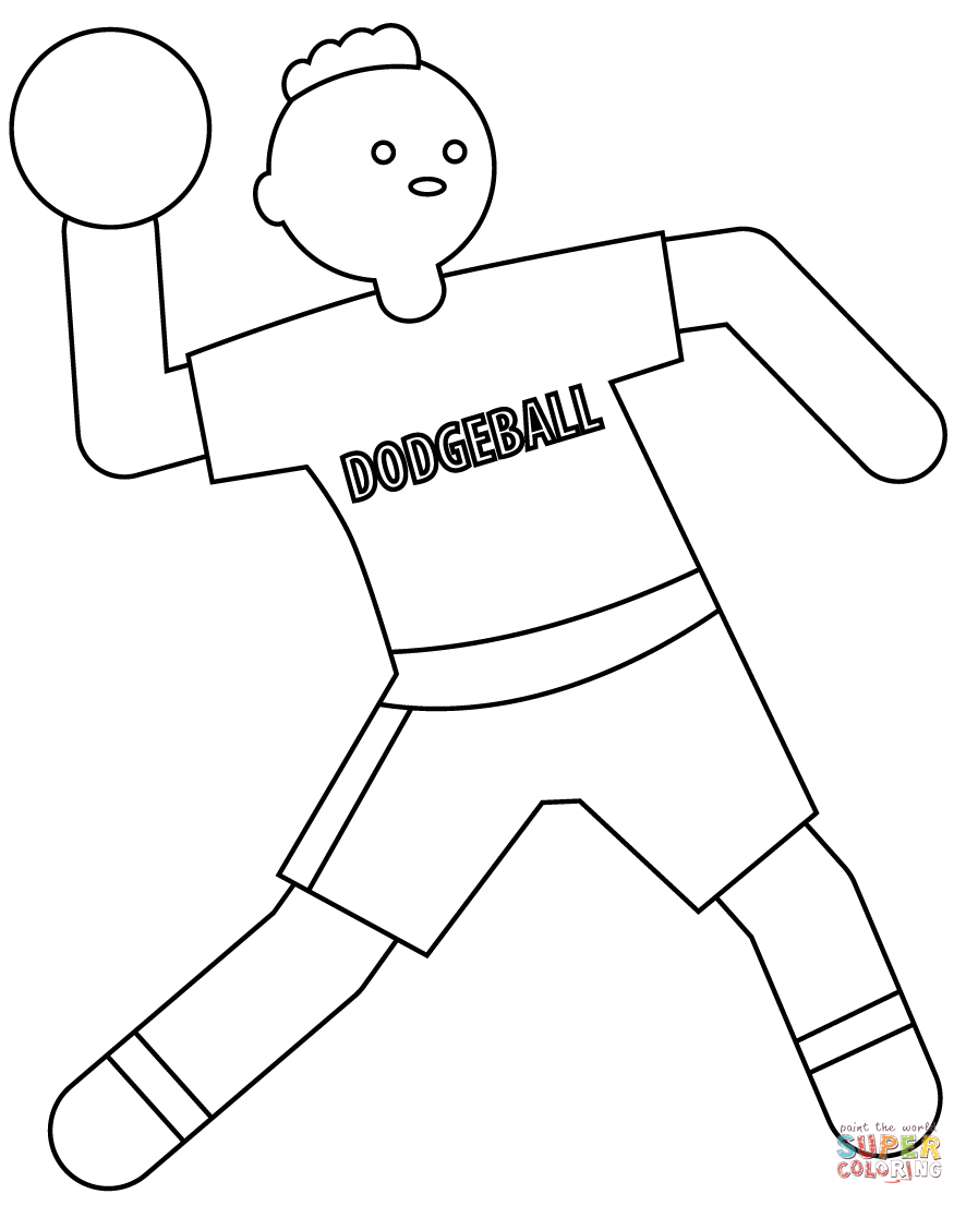 Dodgeball coloring page free printable coloring pages