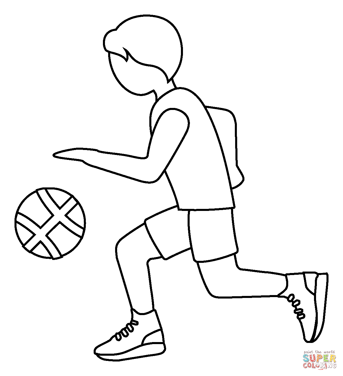 Person bouncing ball emoji coloring page free printable coloring pages