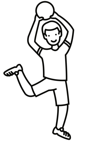 Dodgeball coloring page free printable coloring pages