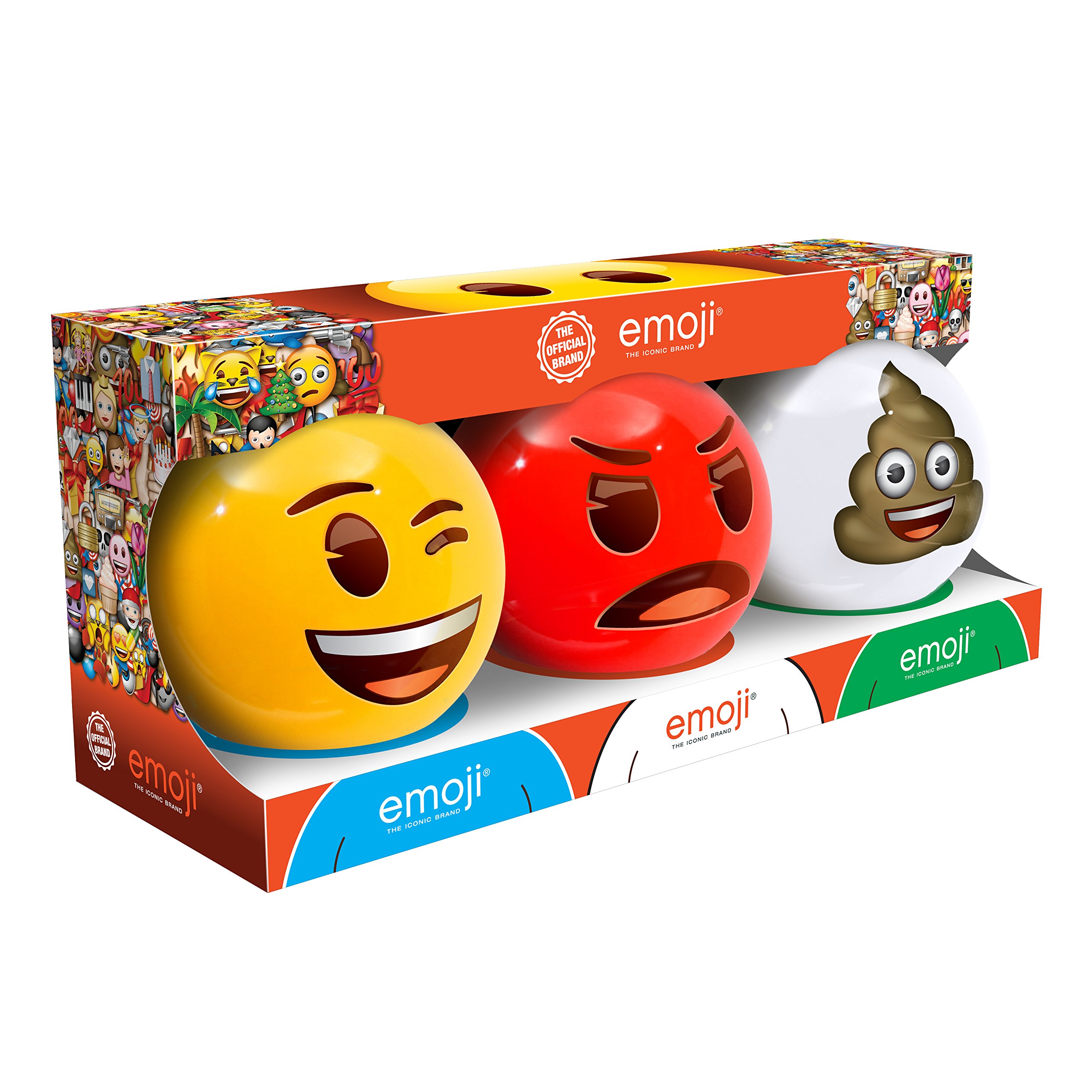 Official emoji mini dodge ball set