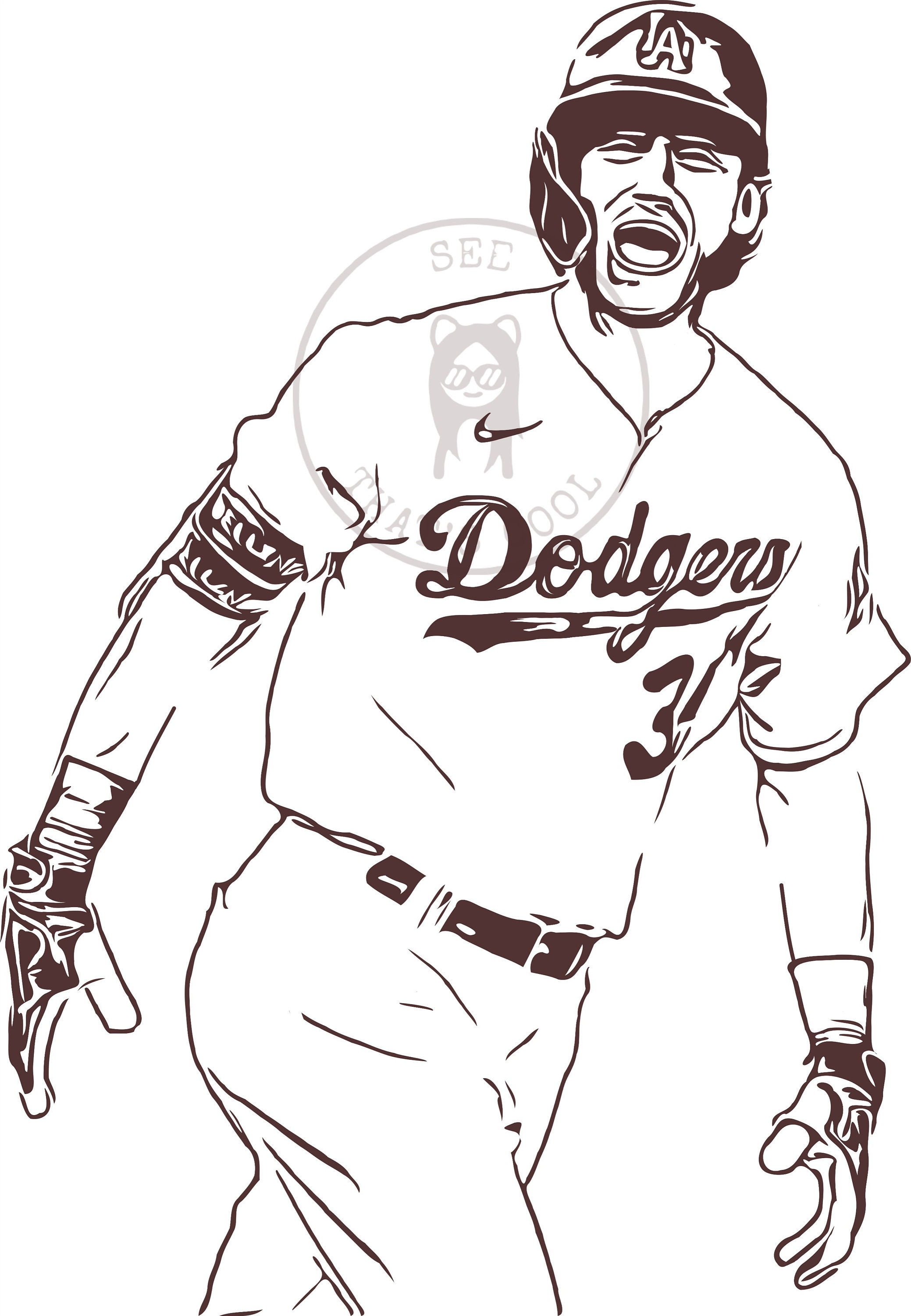 Cody bellinger dodgers svg cut file jpg file instant download