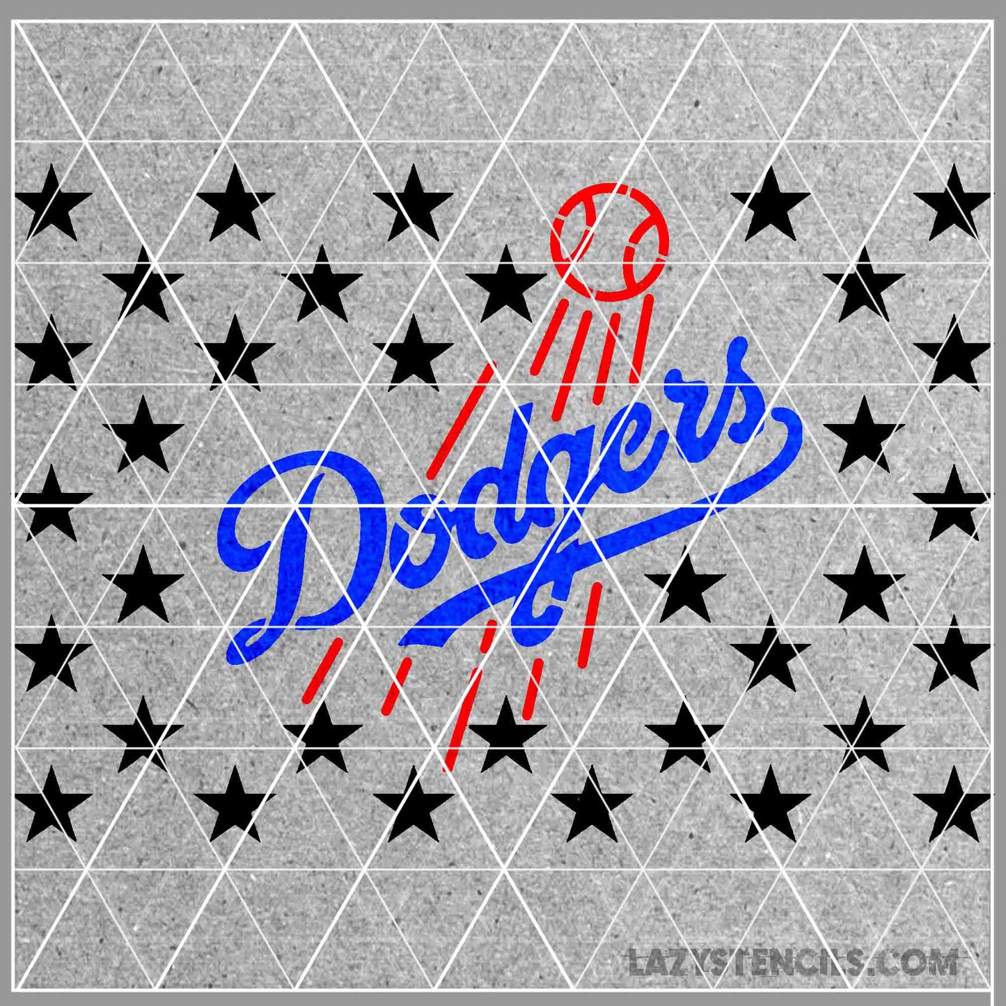 Los angeles dodgers stencil