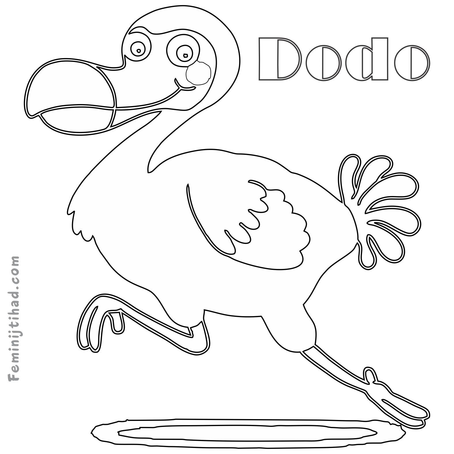 Printable dodo coloring pages pdf