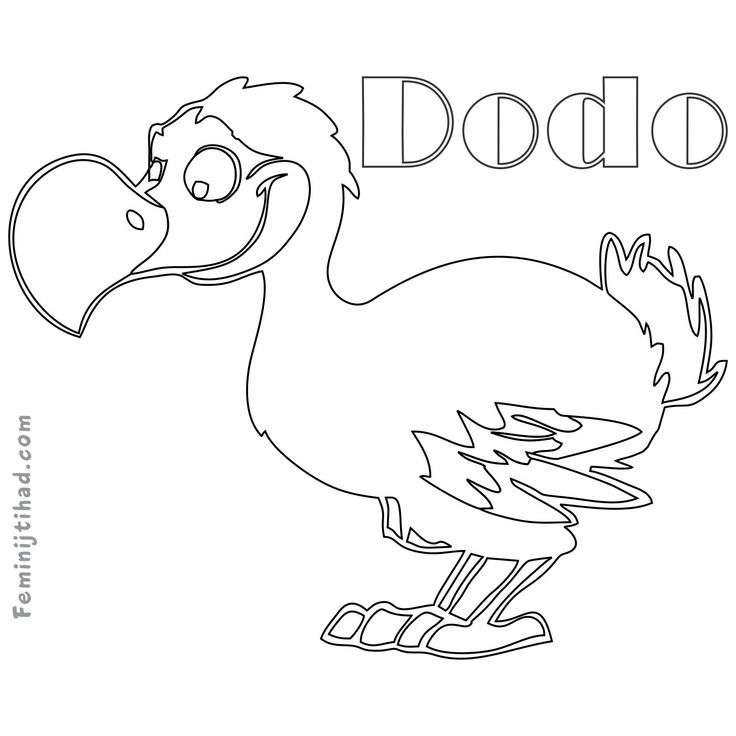 Printable dodo coloring pages pdf