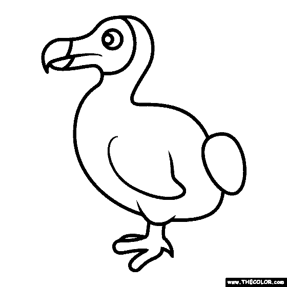 Prehistoric birds online coloring pages