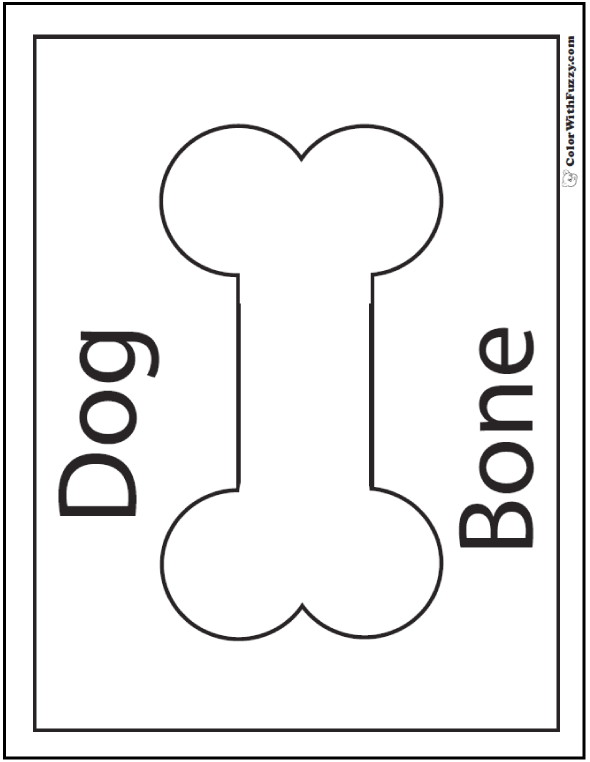 Dog coloring pages â breeds bones and dog houses