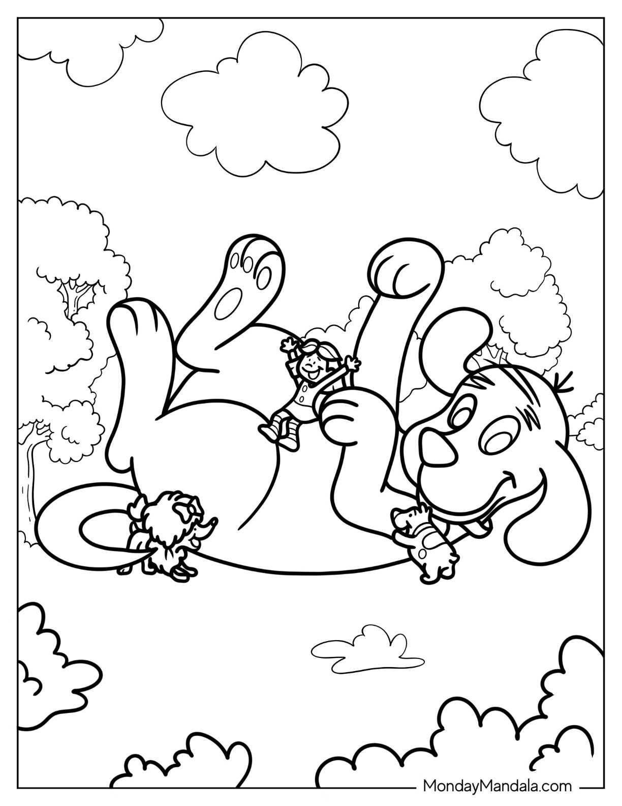 Clifford coloring pages free pdf printables