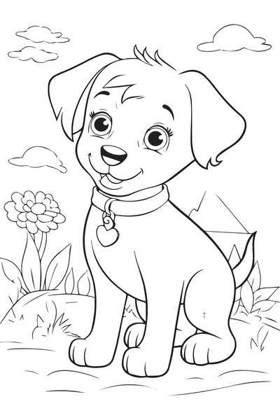 Dog coloring page royalty