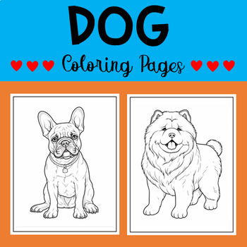 Dog coloring pages dog breeds by playful lesson land tpt