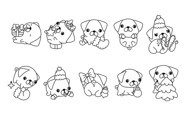 Page christmas puppy coloring pages images