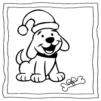 Christmas dog coloring book for boy and gril by abdell hida tpt