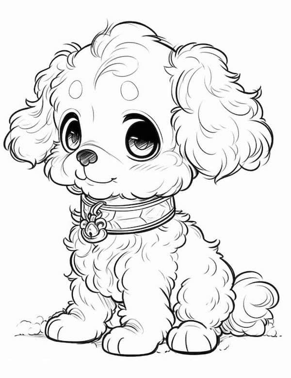 Dog coloring pages for kids and adults