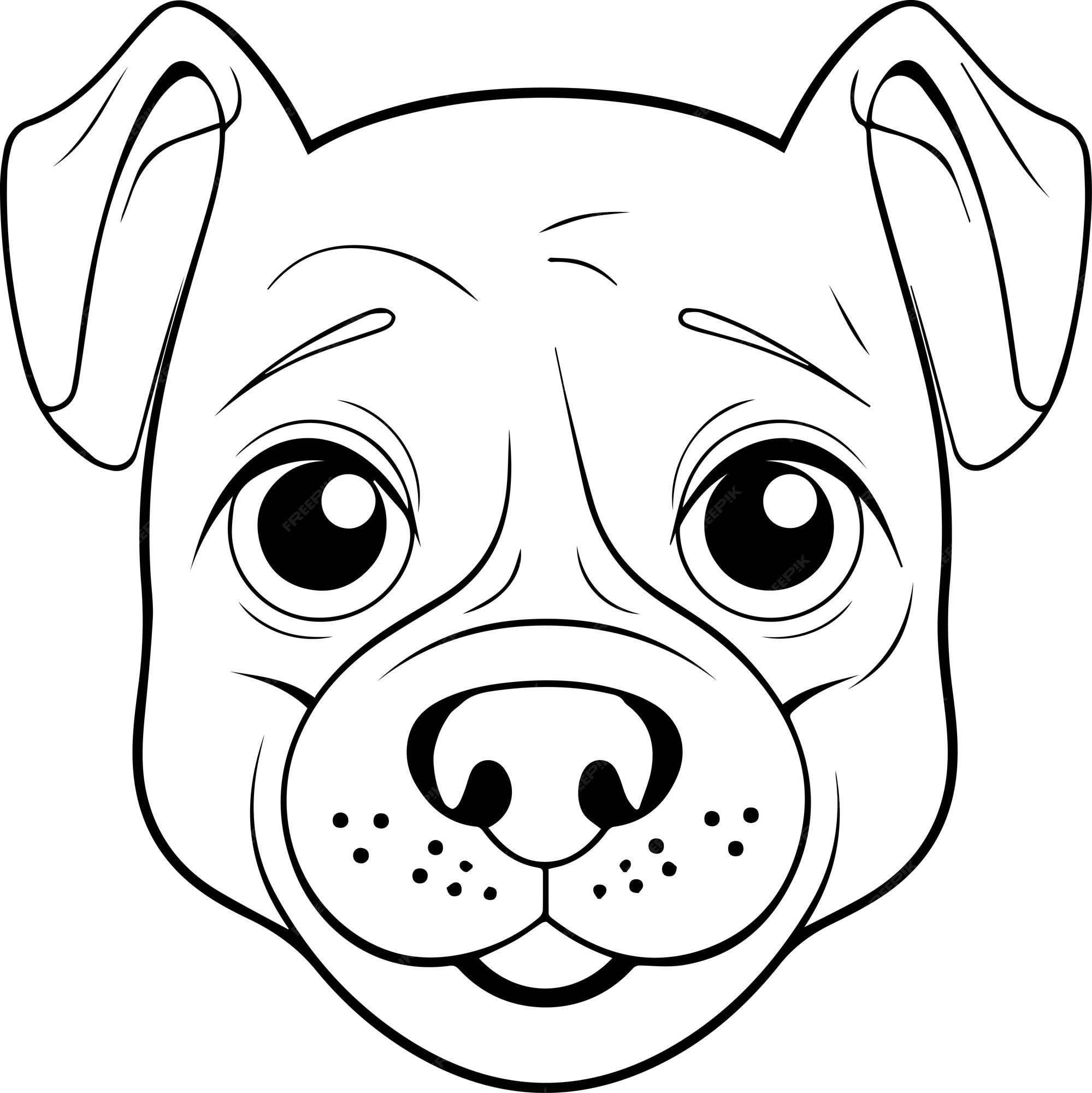 Premium vector cute puppy dog illustration dog coloring page for kids and adults puppy mascot logo puppy vector