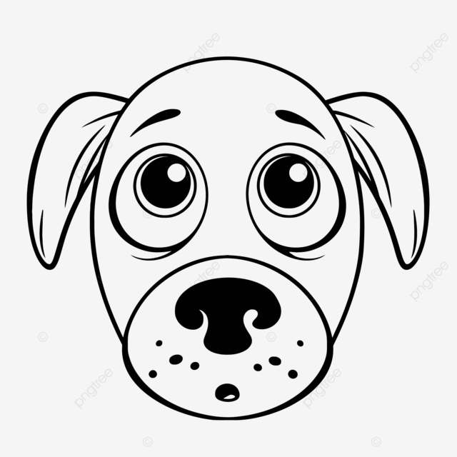 Cartoon dog head coloring page outline sketch drawing vector car drawing cartoon drawing dog drawing png and vector with transparent background for free download