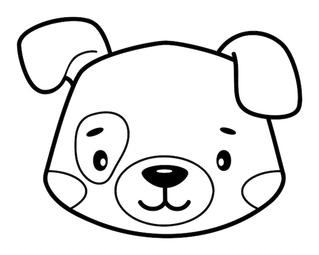 Premium vector coloring book or page for kids dog black and white outline illustration