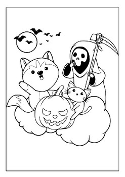 Halloween dogs printable coloring pages collection for a spooky good time