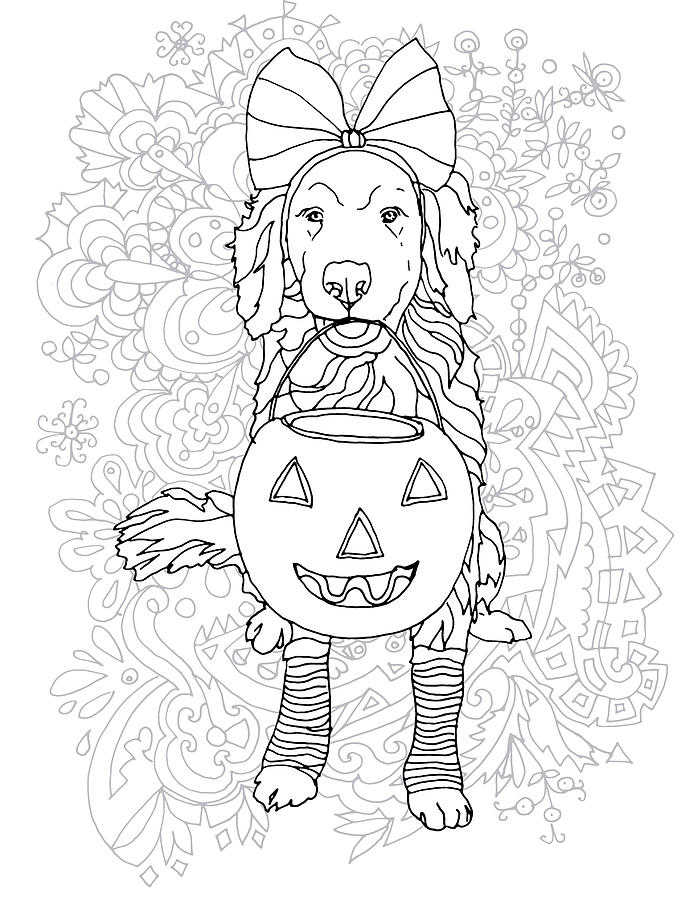 Halloween dog drawing by valentina ra