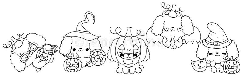 Halloween dog coloring page stock illustrations â halloween dog coloring page stock illustrations vectors clipart