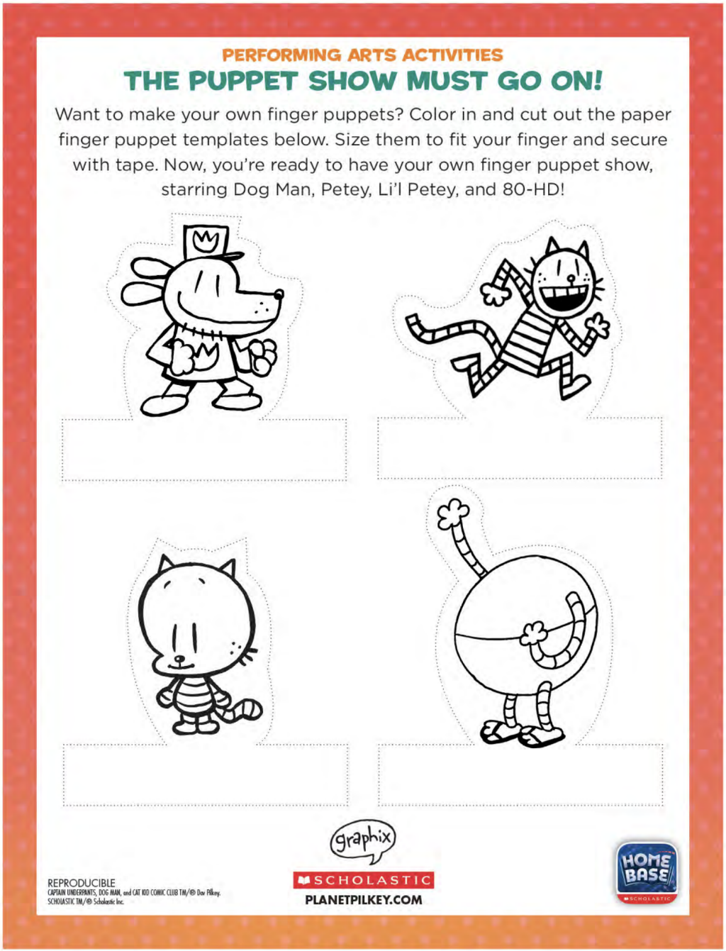 Printable activities dav pilkey