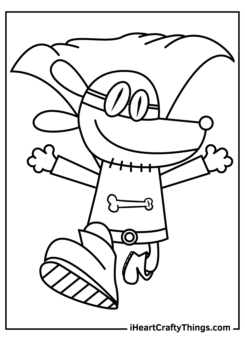 Dog man coloring pages free printables