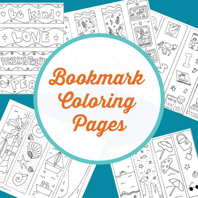 Exclusive printable bookmarks to color