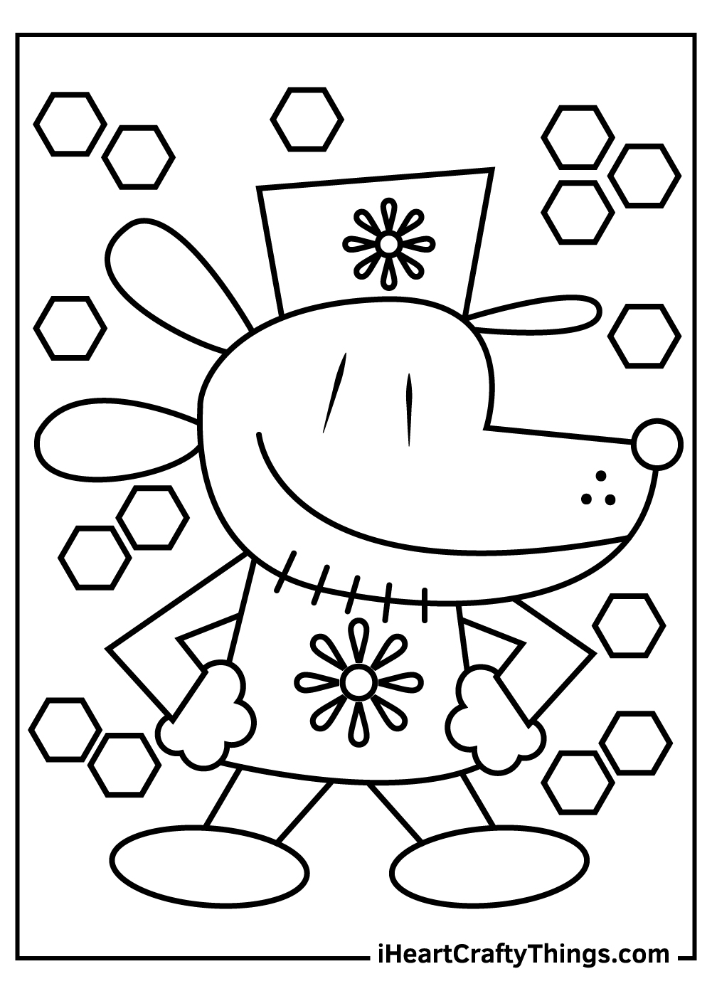 Dog man coloring pages free printables