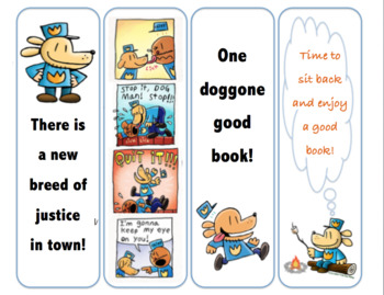 Dog man bookmarks by jenael weist tpt