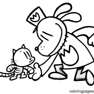 Dog man coloring pages printable for free download