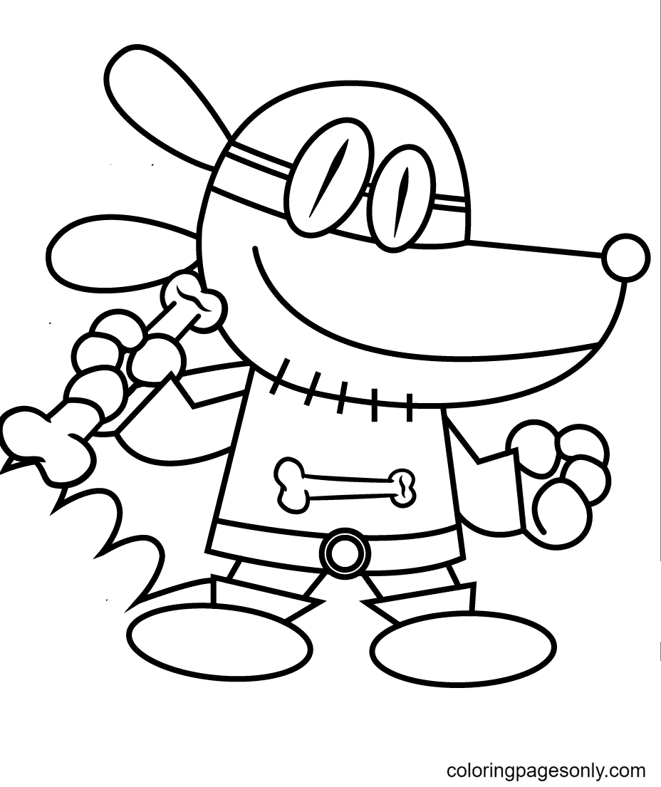 Dog man coloring pages printable for free download