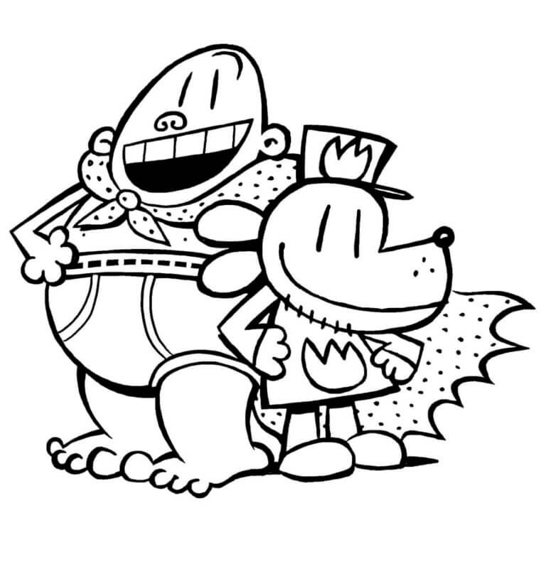 Dog man coloring pages