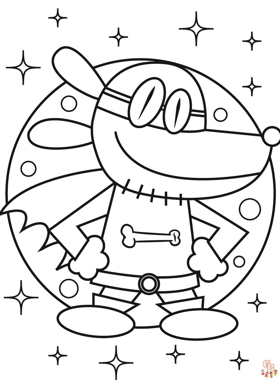 Dog man coloring pages