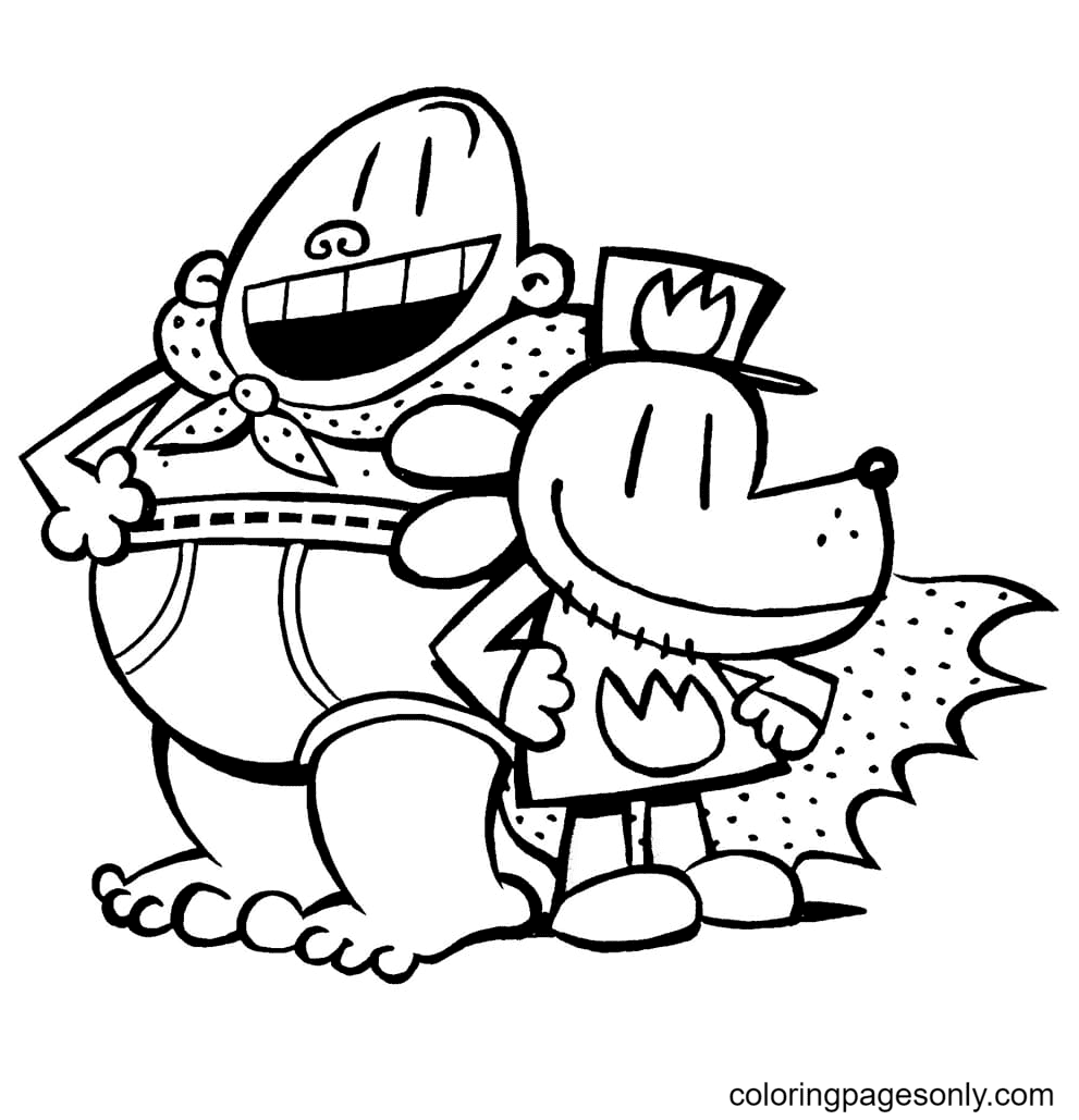 Dog man coloring pages