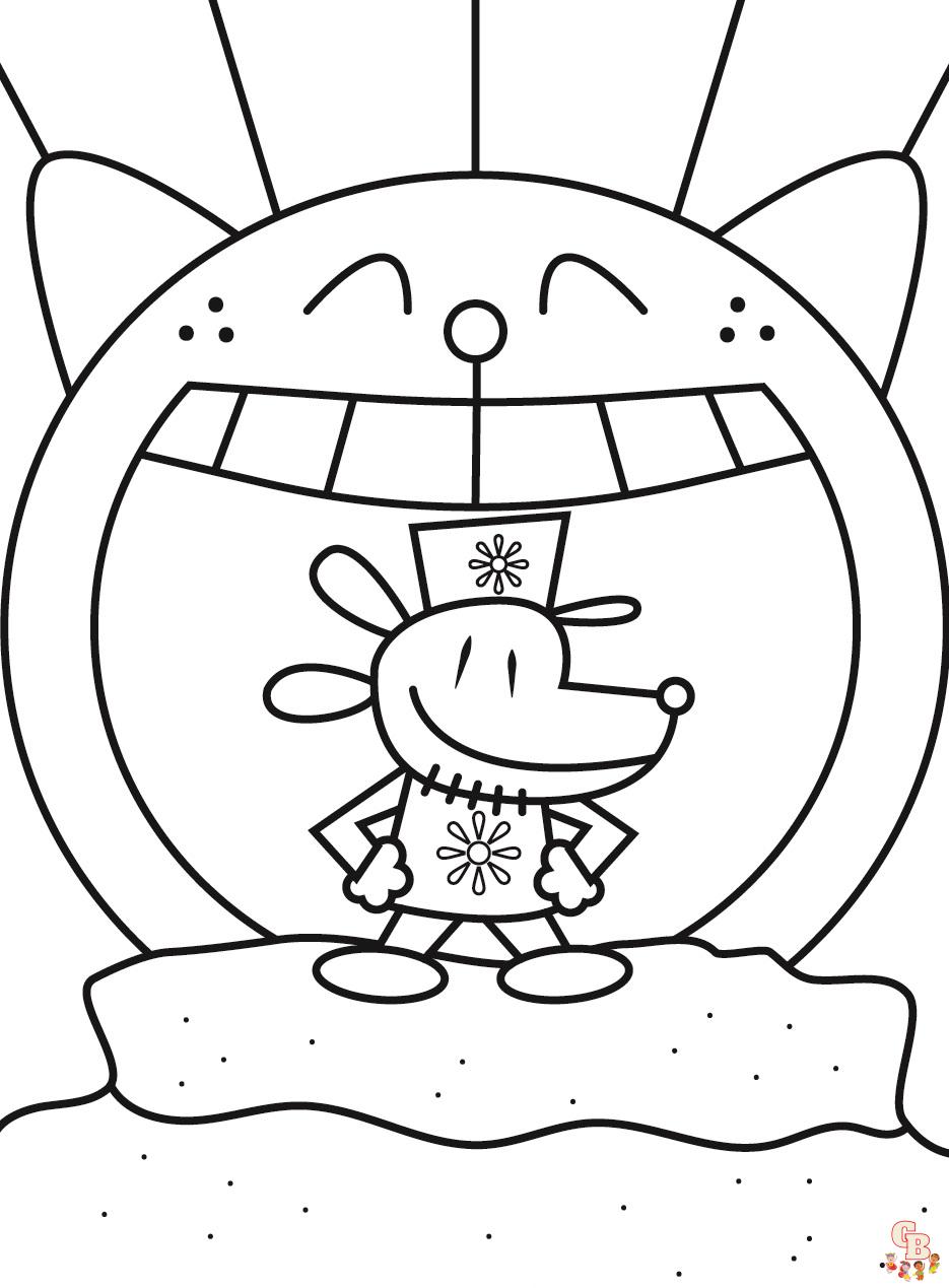 Dog man coloring pages