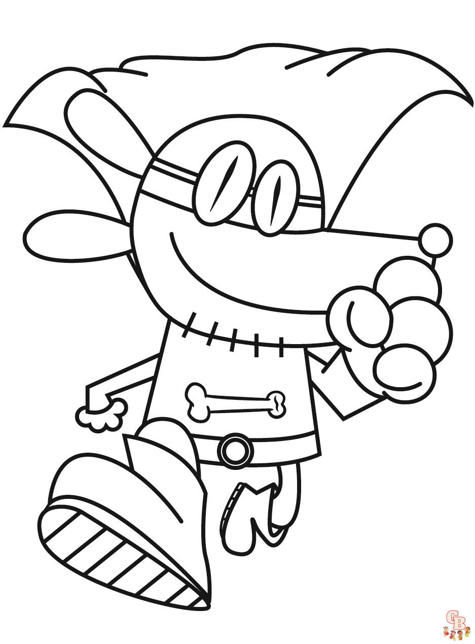 Dog man coloring pages