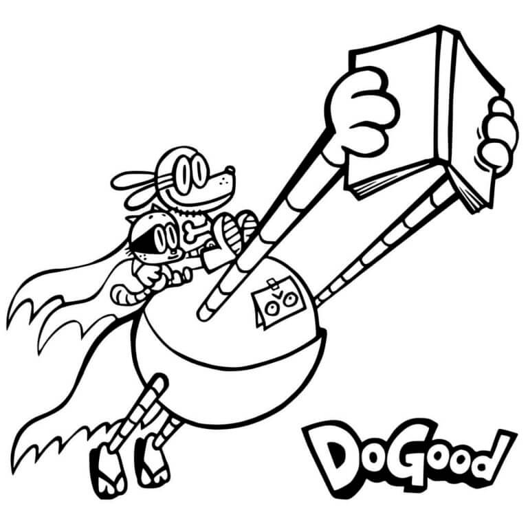 Dog man coloring pages