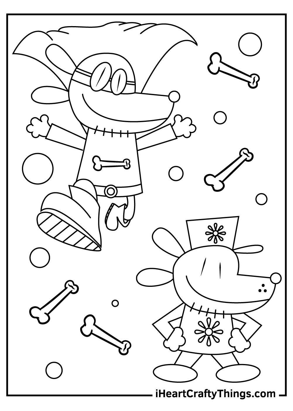 Dog man coloring pages free printables