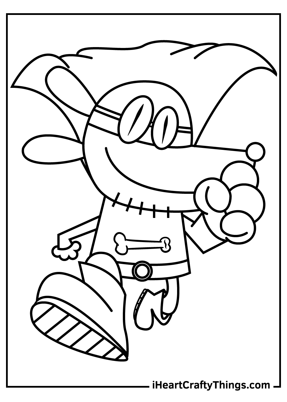 Dog man coloring pages free printables