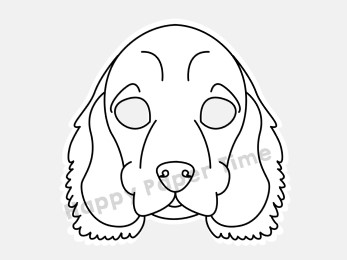 Cocker spaniel dog mask template printable kids craft