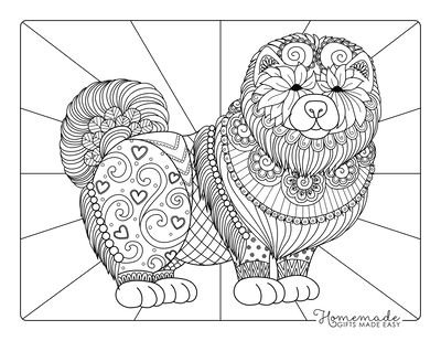 Free dog coloring pages for kids adults