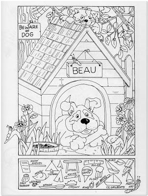 Oodles of fun puppy hidden picture puzzle and coloring page hidden pictures printables hidden picture puzzles hidden pictures