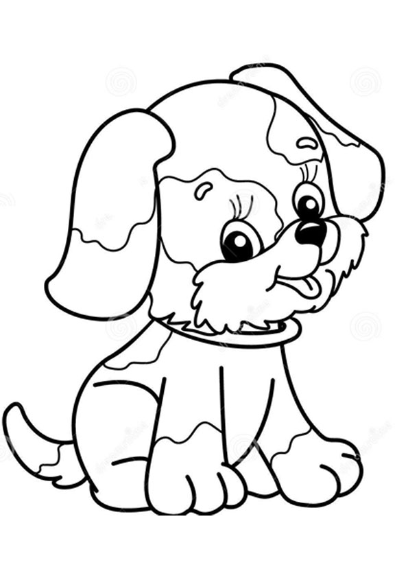 Coloring pages printable dog coloring page