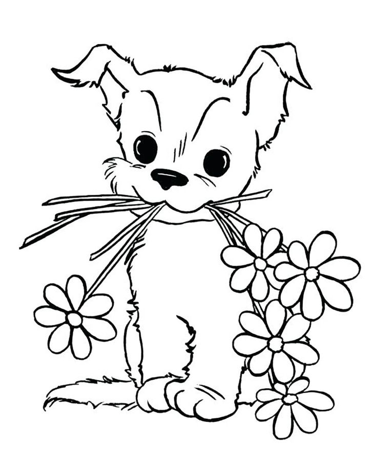 Funny dogs coloring page for kids from the gallery dogs puppy coloring pages dog coloring page unicorn coloring pages