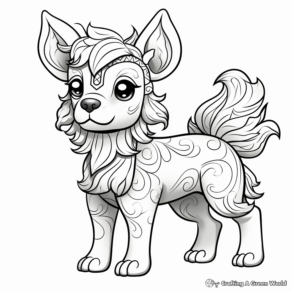 Unicorn dog coloring pages