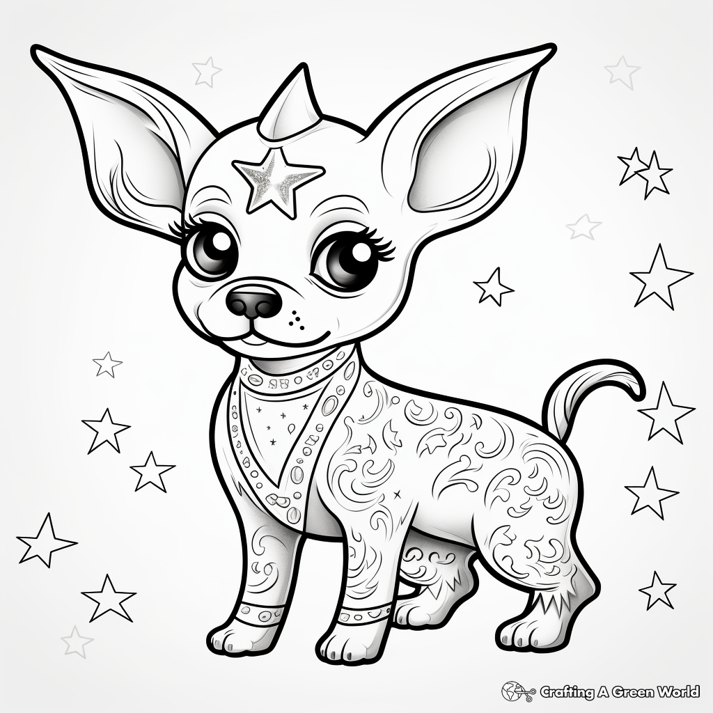 Unicorn dog coloring pages