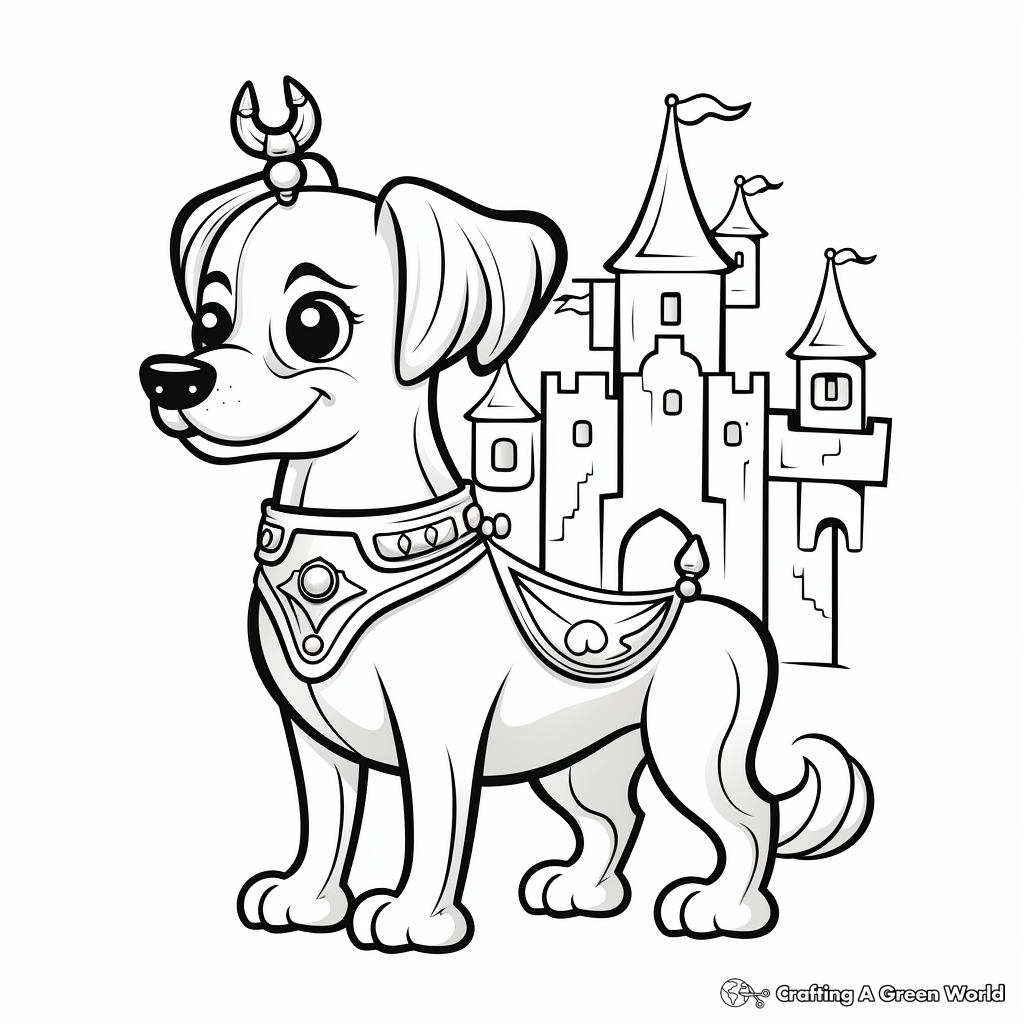 Unicorn dog coloring pages