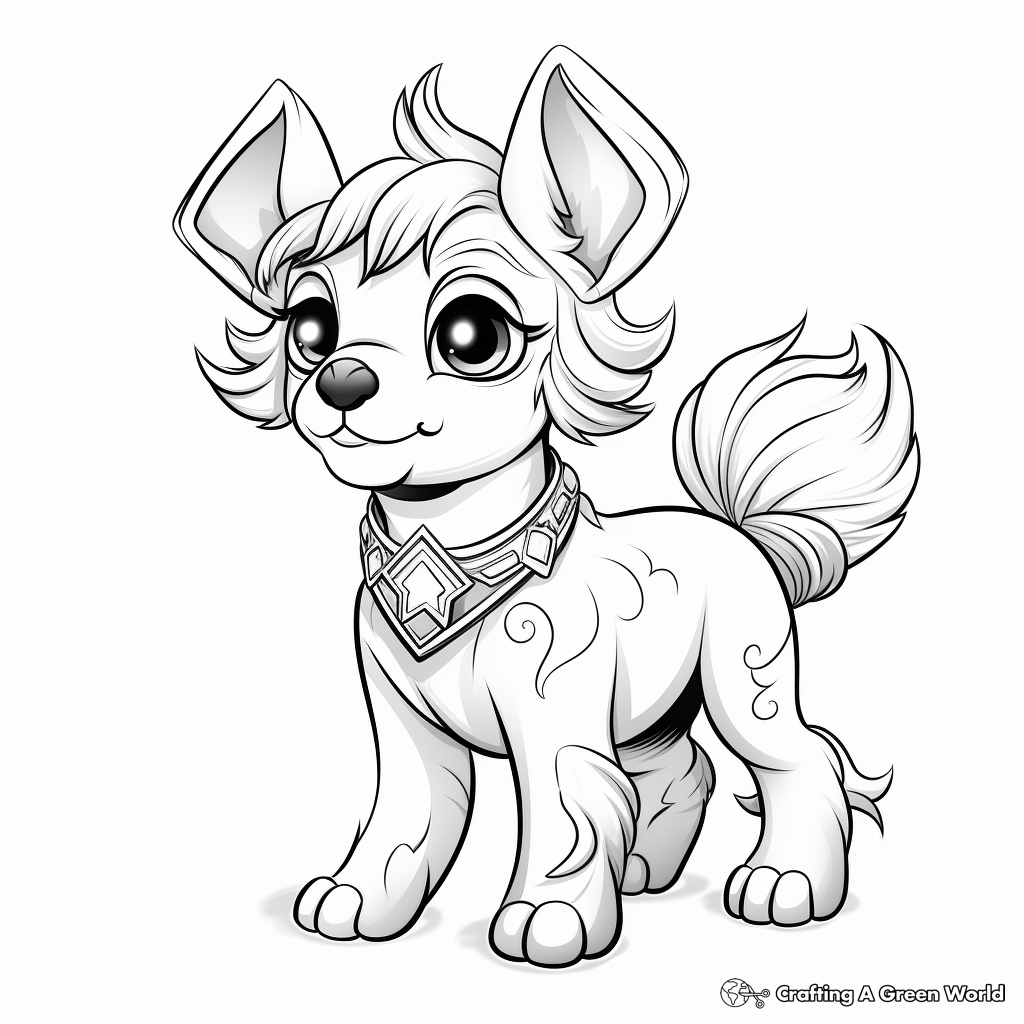 Unicorn dog coloring pages